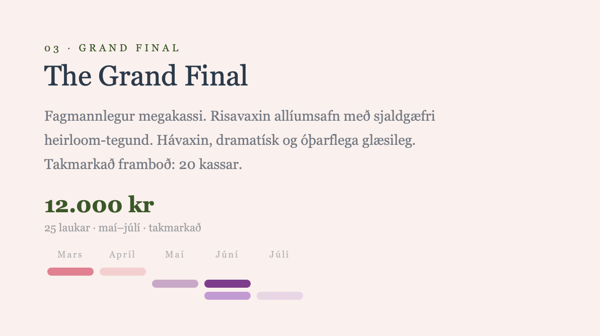 Grand Final Haustlaukasprengja