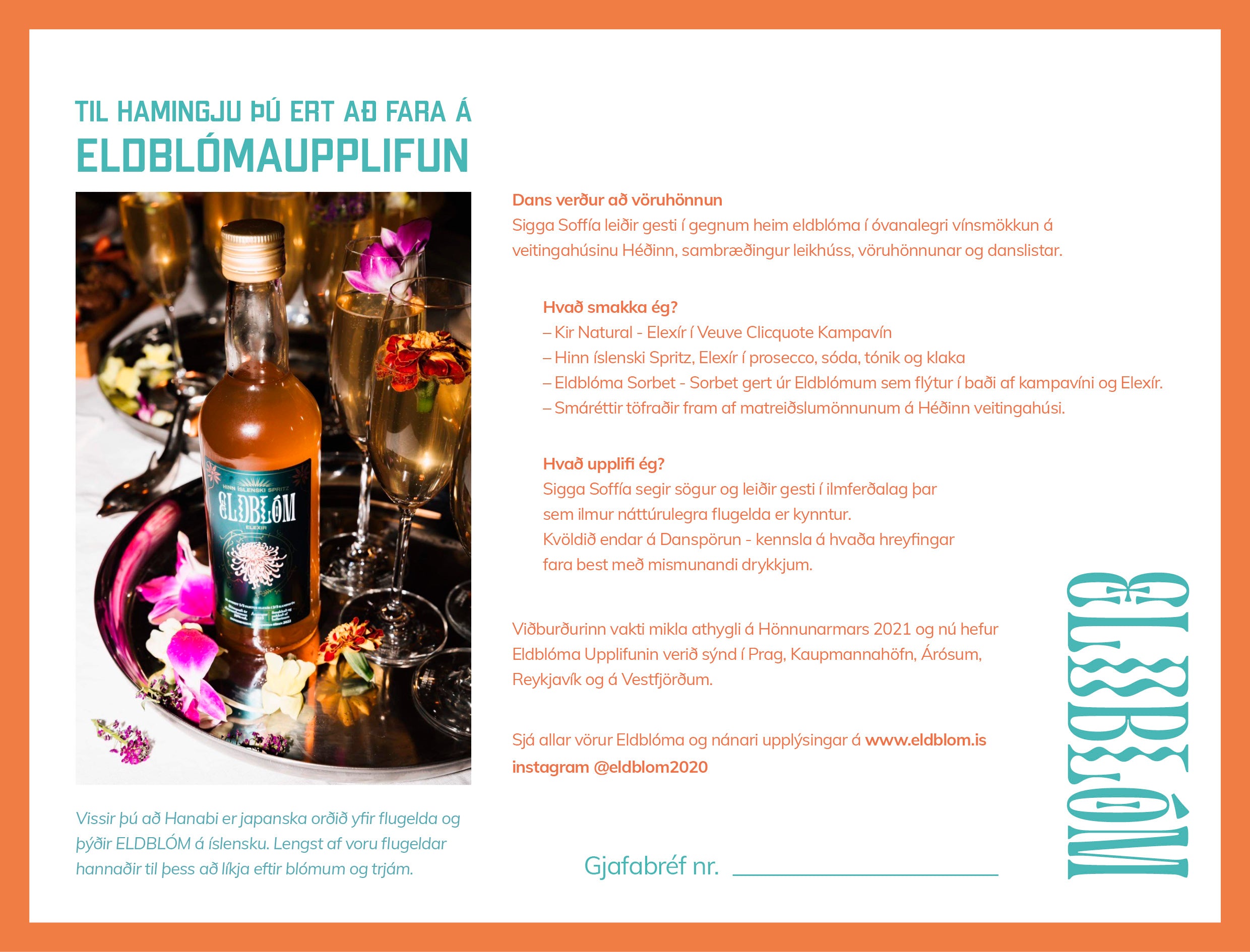 Gjafakort Eldblóm Upplifun